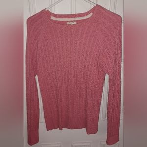 Sonoma pink cable knit sweater Size Medium